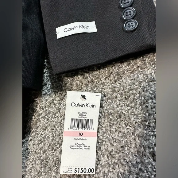 NWT Calvin Klein Boys' 2-Piece Formal Suit Set Size 10 Husky - Picture 5 of 7